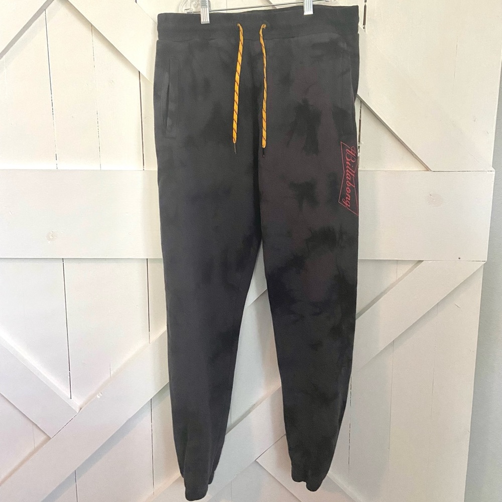 Mens Billabong X Budweiser Bow Sweatpants - Dark Grey/Black - Small - Loungewear